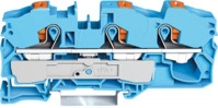 WAGO 2216-1304 - 3-Leiter-Durchgangsklemme, mit Dr&uuml;cker 16 mm&sup2;, blau
