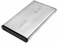 LOGILINK UA0041A - externes 2.5'' SATA, HDD/SSD Gehäuse, Alu, USB 2.0, silber