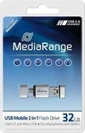 MEDIARANGE MR932-2, MEDIARANGE MR 932-2 - USB-Stick, USB 2.0, 32 GB, Kombo Micro USB