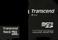 TS16GUSDHC10 - MicroSDHC-Speicherkarte 16GB, Transcend Class 10