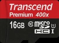 TS16GUSDCU1 - MicroSDHC-Speicherkarte 16GB, Transcend Class 10 UHS-I