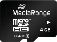 MR 956 - MicroSDHC-Speicherkarte 4GB, MediaRange Class 10, mit Adapter