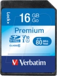 VERBATIM 43962 - SDHC-Speicherkarte 16GB, Verbatim Class 10 - U1