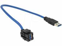 DELOCK 86375 - Keystone USB3.0A-Buchse>A-Stecker 250° Kabel