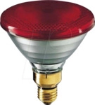 PHI 12898015 - Infrarotlampe, Infraphil E27, 175 W, rot, PAR38
