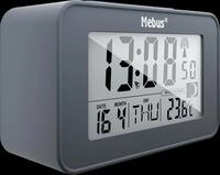 MEBUS 51460 - Funkwecker digital, Mondphasenanzeige, schwarz