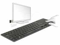 DELOCK 12454 - Funk-Tastatur, USB, mit Touchpad, 6 mm flach