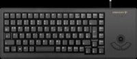 G84-5400LUMEU-2 - Tastatur, USB, schwarz, kompakt, Trackball, US