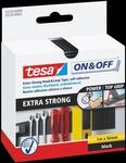 TESA 55229 SW - Klettband, selbstklebend, 1 m x 50 mm, schwarz