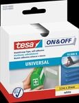 TESA 55225 - tesa On & Off Klettband zum Aufkleben, wei&szlig;, 2 cm x 250 cm