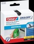 TESA 55225 SW - Klettband, selbstklebend, 2,5 m x 20 mm, schwarz