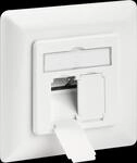 GOOBAY 68246 - Netzwerkdose, Cat.6, 2-fach RJ45, Unterputz, geschirmt, wei&szlig;