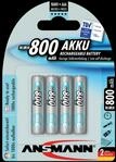 ANS MAXE 4XAAA - maxE, NiMh Akku, AAA (Micro), 800 mAh, 4er-Pack