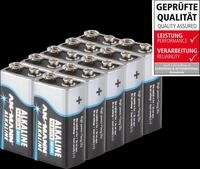 ANS AL10 9V - Alkaline Batterie, 9-V-Block, 10er-Pack