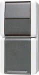 JG 876 W - Steckdose 16 A 250 V AC mit Universal Aus-Wechselschalter