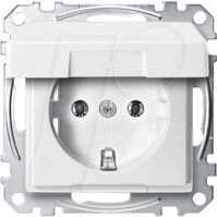 EL SM 23110419 - System M, Steckdose, CEE 7/3 - Typ F, polarwei&szlig;, edelmatt