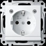 EL SM 23040319 - System M, Nachtlicht-Steckdose, CEE 7/3 - Typ F, polarwei&szlig;, gl&auml;n