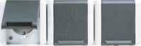 JG 8230 W - Steckdose mit Klappdeckel, 3-fach, waagerecht