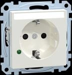 EL ME 23050319 - Steckdose mit &Uuml;berspannungschutz, polarwei&szlig; gl&auml;nzend, System M