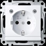 ME SM 2304-0325 - System M, Steckdose, Bel.-automatik, aktivwei&szlig; gl&auml;nzend, antibak