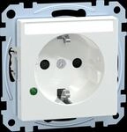 EL ME 23050325 - Steckdose mit &Uuml;berspannungschutz, aktivwei&szlig; gl&auml;nzend, System M