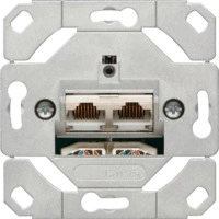 GIRA UP2 CAT6A - Netzwerk-Anschlussdose Cat.6A 2-fach