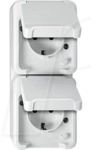EL ME 23288019 - Aquastar, Steckdose, 2-fach, senkrecht, polarwei&szlig;