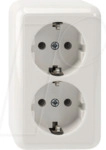 EL ME 24218719 - Steckdose, 2-fach, polarwei&szlig;