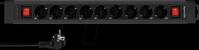 REV 0014923513 - Steckdosenleiste, SupraLine, 9-fach, 2 Schalter, anthrazit