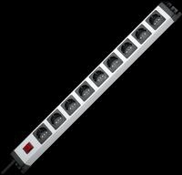 PVERSAL 9 - Steckdosenleiste, Premium-Line, 9-fach, 1,4 m, silber