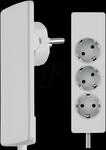 EVOLINE 3-F WS - Steckdosenleiste, EVOline&reg; Plug, 3-fach, 1,5 m, wei&szlig;