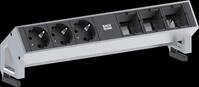 BACH 902.402 - DESK2 3x Schutzkontakt 3x ABD GST18 Inox