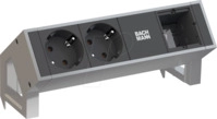 BACH 902.403 - DESK2 2x Schutzkontakt 1x ABD GST18 Inox