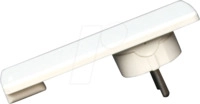 EVOLINE PLUG WS - Schutzkontaktstecker Typ EF - CEE 7/7, wei&szlig;