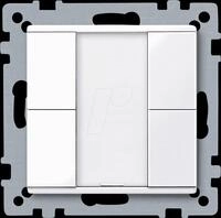 ME 617225 - Taster 2-fach plus, aktivwei&szlig; gl&auml;nzend, System M