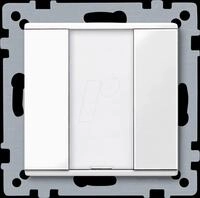 ME 617119 - Taster 1-fach plus, polarwei&szlig; gl&auml;nzend, System M