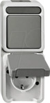 EL ME 34948029 - Aquastar, Steckdose / Wechselschalter, 1-polig, lichtgrau