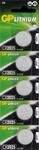 5XCR 2025 GP - Lithium-Knopfzelle, 3 V, 160 mAh, 20,0x2,5 mm, 5er-Pack