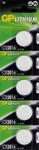 5XCR 2016 GP - Lithium-Knopfzelle, 3 V, 90 mAh, 20,0x1,6 mm, 5er-Pack