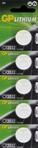 5XCR 2032 GP - Lithium-Knopfzelle, 3 V, 210 mAh, 20,0x3,2 mm, 5er-Pack