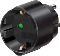 TRA JAP - Reiseadapter USA Steckdose und Euro Stecker schwarz