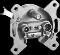 GOOBAY 67047 - 3-Loch Uni-Antennen-Durchgangsdose, 10dB