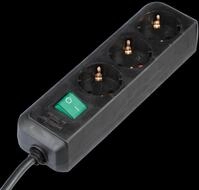 EL 3-FACH MS-SW - Steckdosenleiste, 3-fach, 1,5 m, mit Schalter, schwarz