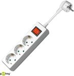 GOOBAY 51285 - Steckdosenleiste 3-fach mit Schalter, 1,5 m, wei&szlig;