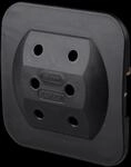 3-FACH EA SW - Zwischenstecker, 3-fach Stecker-Adapter, schwarz