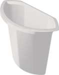 HELIT H61069-82 - Abfalleinsatz f&uuml;r Papierkorb, 6 Liter, lichtgrau