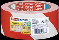 TESA 58134 - Klebeband tesa&reg; Signal Universal, 66 m x 50 mm, rot/wei&szlig;
