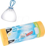 PAPSTAR 14197 - PAPSTAR M&uuml;llbeutel, Zugband, 20 Stk, 60 Liter