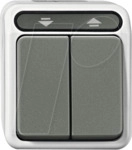 EL ME 37558029 - Aquastar, Rolladentaster, 1-polig, lichtgrau