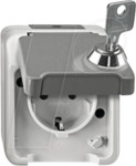 EL ME 24238029 - Aquastar, Steckdose, 1-fach, Schloss-Nr. 200, lichtgrau